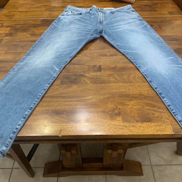 AG Adriano Goldschmied Light Blue Straight Jeans - Picture 2 of 8